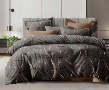 Постельное белье из поплина "Наслаждение" 3Д Евро 220*240 (диз.: 8081) КНПЕД