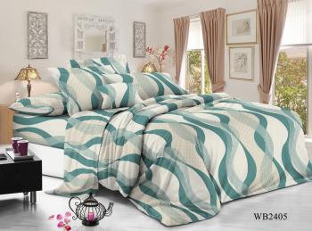 Постельное белье из поплина "Конфесса" 2,0 сп. с Евро (диз.: WB2405) 