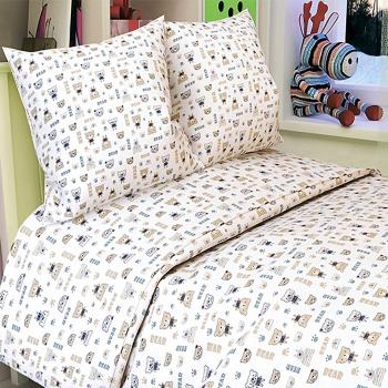 Постельное белье из бязи 125 г/м2 &quot;Сказочная страна&quot; 110*140 (диз.: 99 Полосатые мишки 9 б/з) КБ