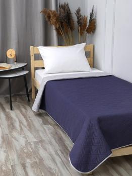 Покрывало &quot;Фиона&quot; устеп 140*215 (диз.: Синий-серый) ПФ