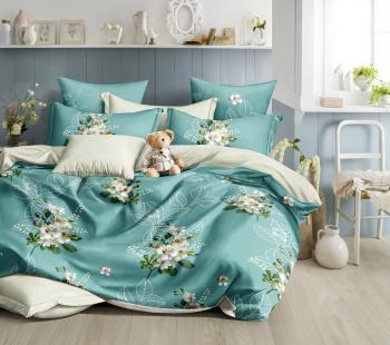 Постельное белье из поплина "Конфесса" (нав. 50*70) 2,0 сп. с Евро (диз.: 6991) 