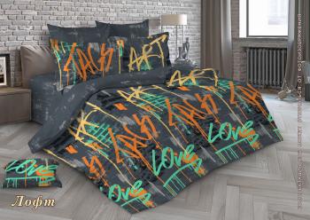 Постельное белье из перкали &quot;Ренессанс&quot; 2,0 сп. с Евро (диз.: Лофт) КРП20е