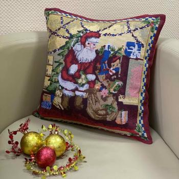 Думка &quot;Новогодняя&quot; гобелен 50*50 (диз.: 4 Дед Мороз) ДВЭ