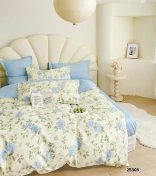 Постельное белье из сатина "Стелла" (пакет ПВХ) 1,5 сп. (диз.: 25306) КСВС