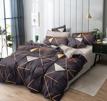 Набор "Сильвия" (поплин: одеяло 172*205; простыня 220*240; нав 70*70 (2шт)) (диз.: 8055) НВЗЛС