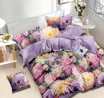 Постельное белье из поплина &quot;Наслаждение&quot; 3Д Евро 200*215 (диз.: 8019) КНПЕД