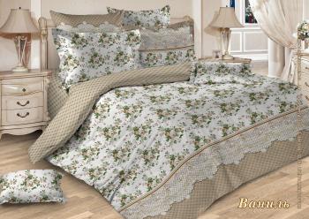 Постельное белье из бязи 145 г/м2 "Душевный" 2,0 сп. с евро (диз.: 17094 Ваниль) 