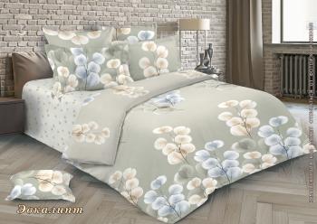 Постельное белье из перкали "Ренессанс" 2,0 сп. с Евро (диз.: Эвкалипт) КРП20е