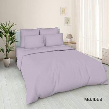 Постельное белье из поплина однотонного "Конфесса" Семейный (диз.: мальва) 