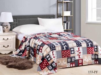 Плед &quot;Велсофт&quot; Новогодний 1,5 сп. (диз.: 133) ПВ