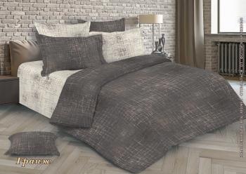 Постельное белье из перкали &quot;Ренессанс&quot; 2,0 сп. с Евро (диз.: Гранж) КРП20е