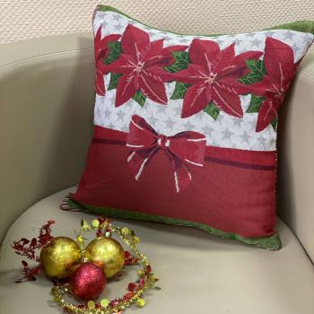 Думка "Новогодняя" гобелен 50*50 (диз.: 10 Бант) ДВЭ