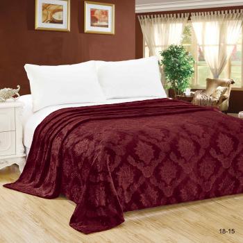 Плед "Милана" 172*200 (велсофт одн. с тиснением 290г/м2) (диз.: 18-15)  Плед "Милана" 172*200 (велсофт одн. с тиснением 290г/м2) (диз.: 18-15)