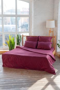 Постельное белье из сатина &quot;Камелия&quot; 1,5 сп. (нав. 70*70 диз.: Бордо) КССС