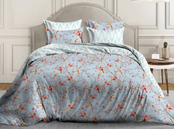 Постельное белье из перкали "Ренессанс" 2,0 сп. с Евро (диз.: 20016-1 Кардиналы) КРП20е