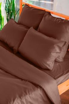 Постельное белье из сатина &quot;Камелия&quot; Евро 200*220 (нав. 50*70 и 70*70 диз.: Шоколад) КССС
