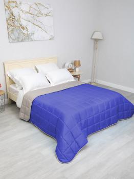 Покрывало "Фиона" стеганое (квадрат, 150г) 180*210 (диз.: 7 сапфир-серый) ПФ