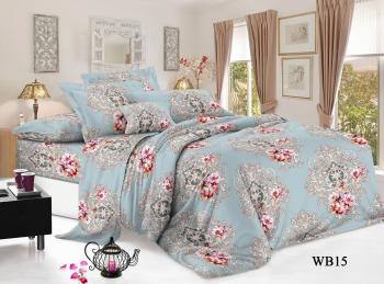 Постельное белье из поплина "Конфесса" 2,0 сп. с Евро (диз.: WB15) 