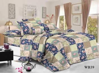 Постельное белье из поплина "Конфесса" 2,0 сп. с Евро (диз.: WB39) 