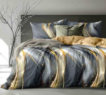 Постельное белье из поплина "Наслаждение" 3Д Евро 200*215 (диз.: 8053) КНПЕД