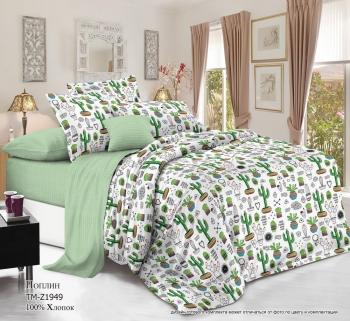 Постельное белье из поплина "Наслаждение" 3Д Евро 200*215 (диз.: TM-Z1949) КНПЕД