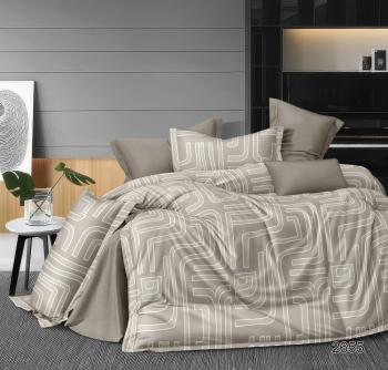 Постельное белье из сатина "Стелла" (пакет ПВХ) Евро 220*240 (диз.: 2655) КВС