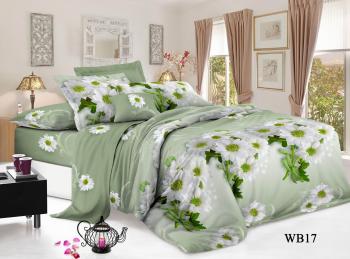 Постельное белье из поплина "Конфесса" 2,0 сп. с Евро (диз.: WB17) 