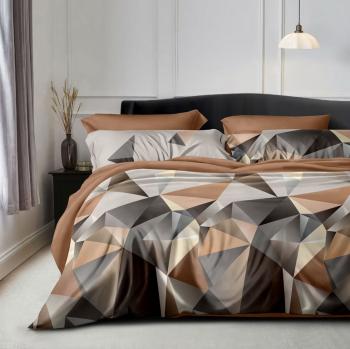 Постельное белье из поплина "Наслаждение" 3Д Евро 200*215 (диз.: 8070) КНПЕД