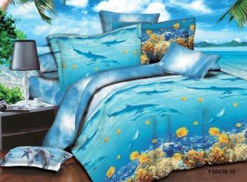 Постельное белье из микросатина "Микросатин" 200*220 (диз.: FS0630-10) КМС-20