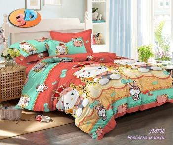 КПБ поплин "Наслаждение" 3Д 1,5 Детский (диз.: y3d708) КНПN