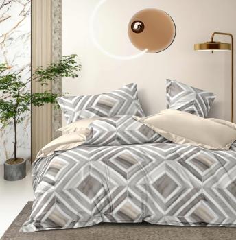 Постельное белье из сатина "Стелла" (пакет ПВХ) 1,5 сп. (диз.: 2715) КСВС