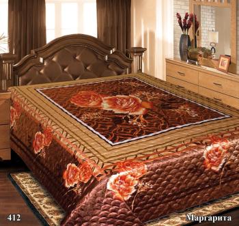 Покрывало РТ  &quot;Шелк&quot; ультрастеп пэ 220*240 (диз.: 412 Маргарита) ПШ-225*245