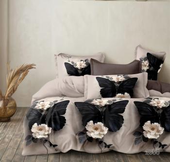 Постельное белье из сатина "Стелла" (пакет ПВХ) 1,5 сп. (диз.: 2658) КСВС