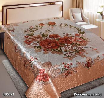 Покрывало РТ  &quot;Шелк&quot; ультрастеп пэ 220*240 (диз.: 1061-9 Роскошный сад) ПШ-225*245