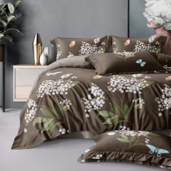 Постельное белье из сатина "Стелла" (пакет ПВХ) Евро 220*240 (диз.: 2369) КВС