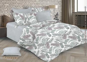 Постельное белье из перкали "Ренессанс" Евро (диз.: Тропики) КРПе