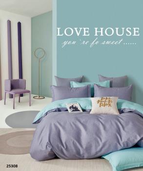 Постельное белье из сатина "Стелла" (пакет ПВХ) 2,0 сп. с Евро (диз.: 25308) КСВСе