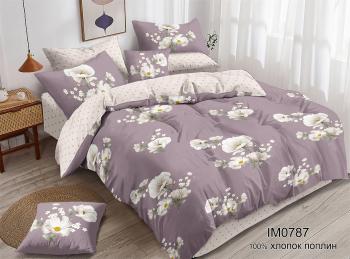 Постельное белье из поплина &quot;Наслаждение&quot; 3Д Евро 200*215 (диз.: IM0787) КНПЕД