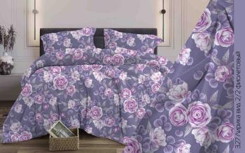 Постельное белье из бязи 125 г/м2 &quot;Наслаждение&quot; 1,5 сп. (диз.: 327 Лирика 2/2 фиолетовый) КНБС