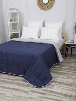 Покрывало "Фиона" стеганое (квадрат, 150г) 180*210 (диз.: 11 сине-серый) ПФ Покрывало "Фиона" стеганое (квадрат, 150г) 180*210 (диз.: 11 сине-серый) ПФ