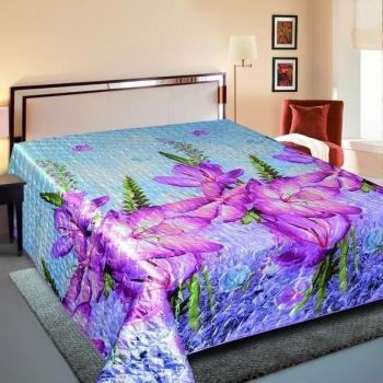 Покрывало  "Шелк" РТ ультрастеп спанбонд 230*250 (диз.: 1330 Эсмиральда) ПШ-230*250