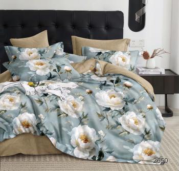 Постельное белье из сатина "Стелла" (пакет ПВХ) 1,5 сп. (диз.: 2650) КСВС