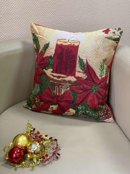 Думка "Новогодняя" гобелен 50*50 (диз.: 17 Новогодняя свеча) ДВЭ