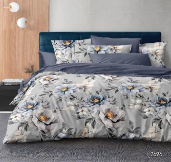 Постельное белье из сатина "Стелла" (пакет ПВХ) Евро 200*220 (диз.: 2696) КВСNoris