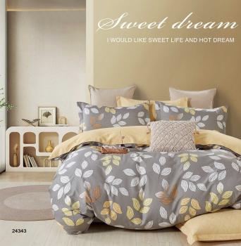 Постельное белье из сатина "Стелла" (пакет ПВХ) 2,0 сп. (диз.: 24343) КСВС