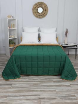 Покрывало &quot;Фиона&quot; стеганое (квадрат, 150г) 180*210 (диз.: 15 зелено-горчичный) ПФ