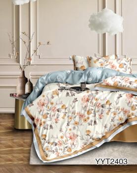 Постельное белье из сатина "Стелла" (пакет ПВХ) 2,0 сп. с Евро (диз.: YYT2403) КСВСе